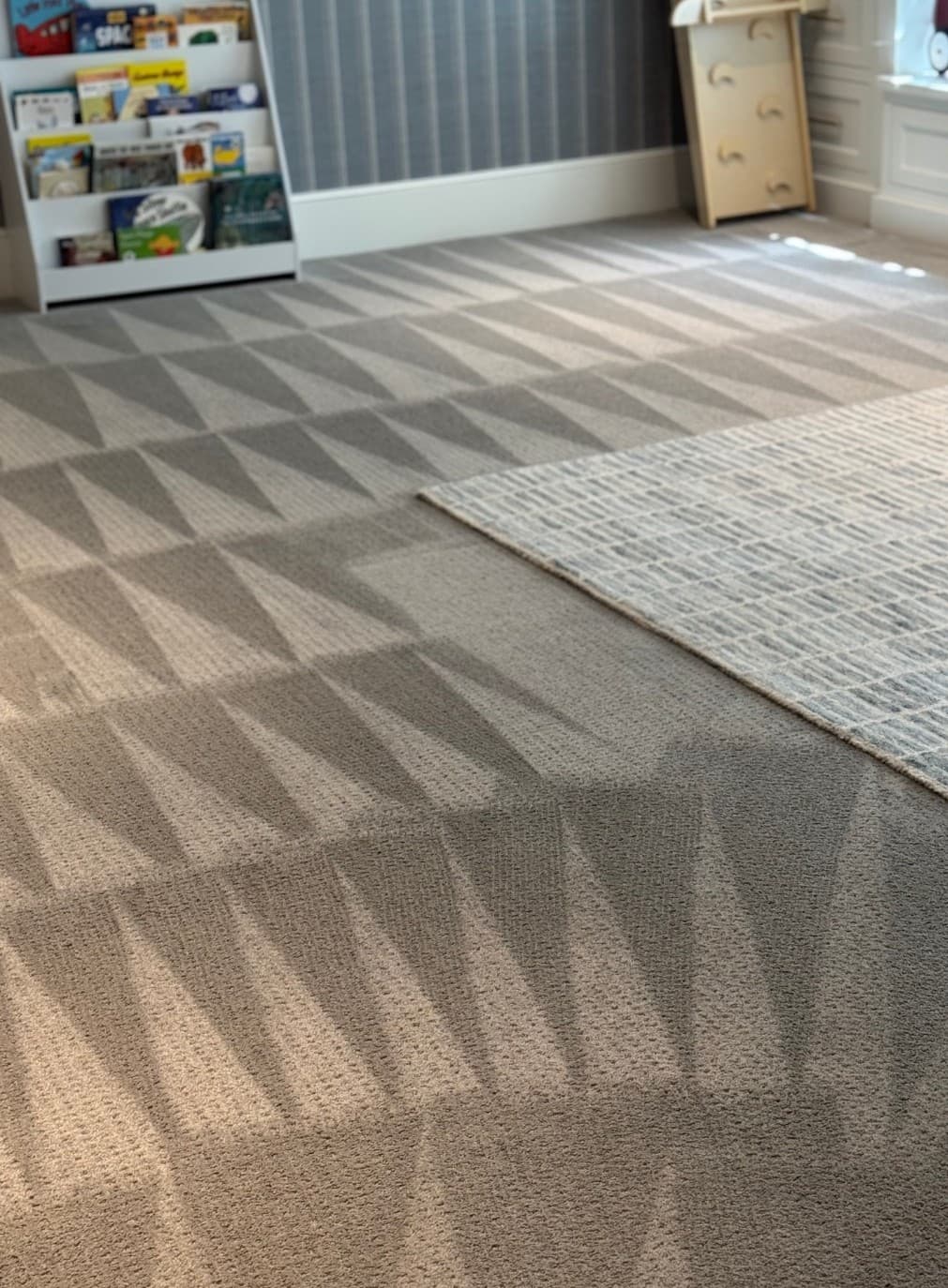 Carpet Restoration before and after cleaning